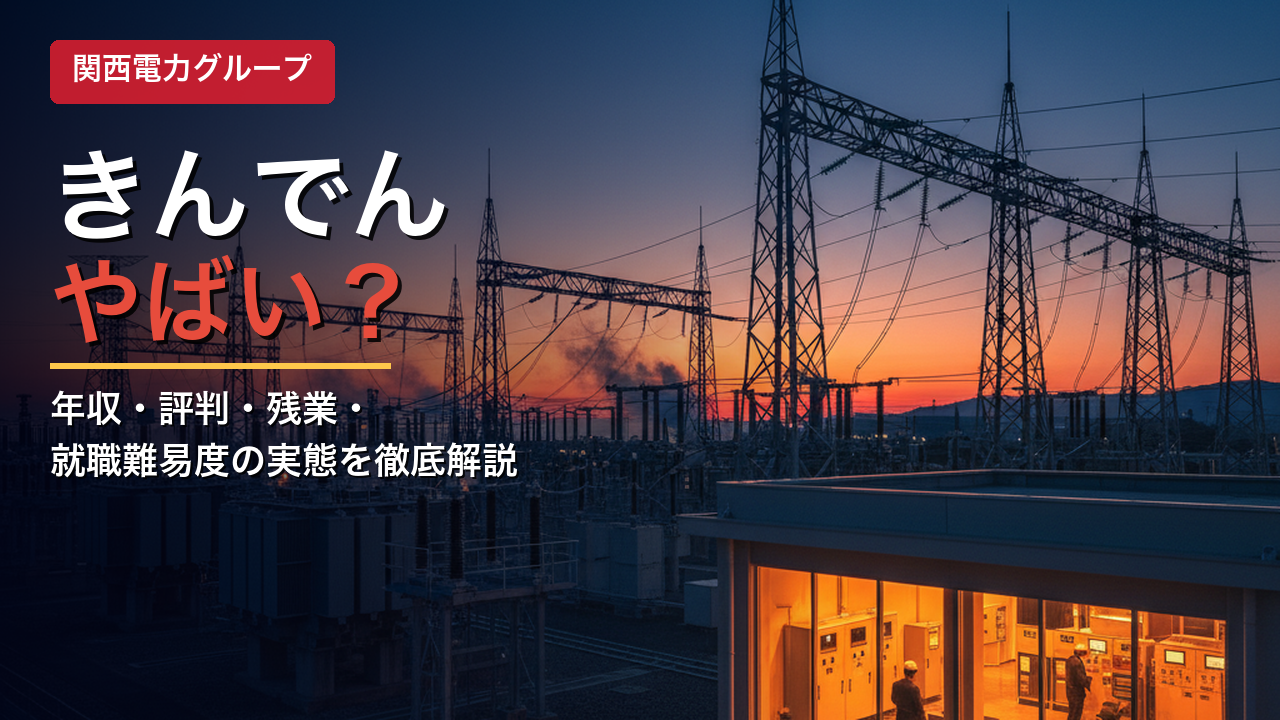 きんでんやばい？年収・評判・残業・就職難易度の実態｜関西電力グループ
