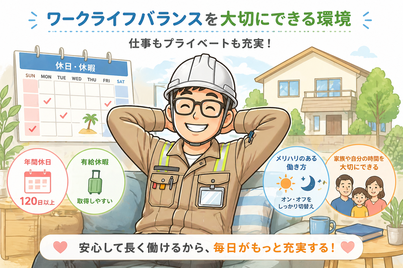 鴻池組のワークライフバランス