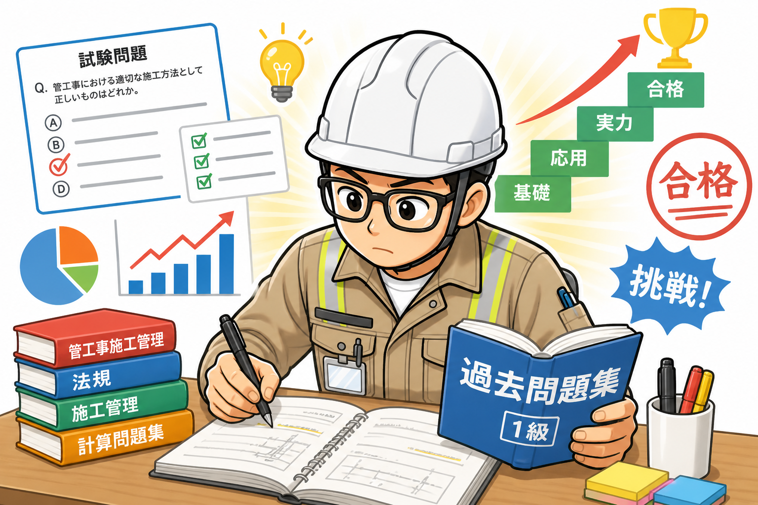 1級管工事施工管理技士の過去問対策