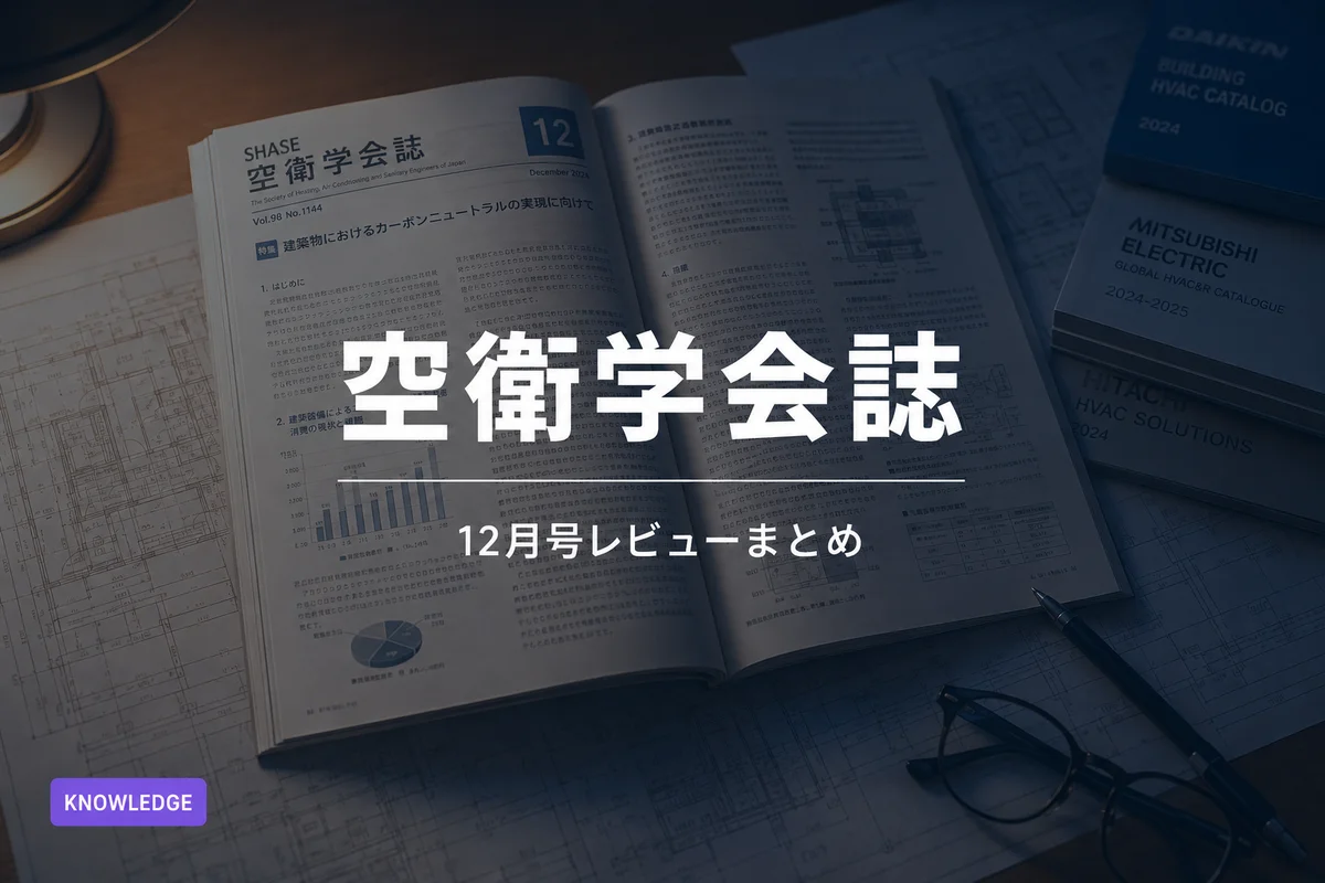 空衛学会誌12月号レビューまとめ｜建築設備士が注目ポイントを解説