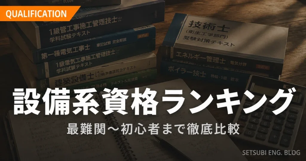 設備系資格の難易度ランキングを徹底比較するアイキャッチ画像