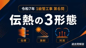 令和7年 1級管工事 第6問 伝熱 アイキャッチ