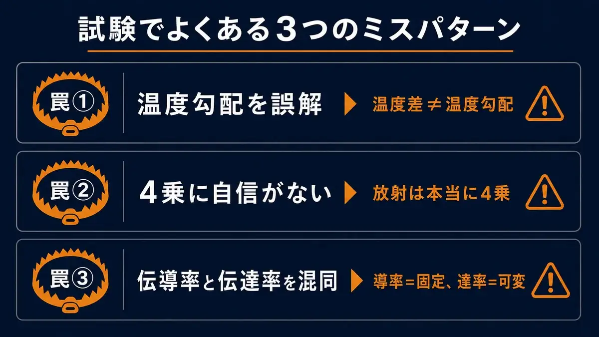 試験でよくある3つのミスパターン
