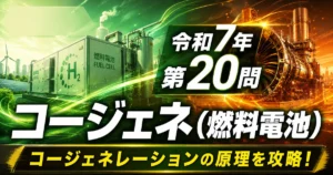 1級管工事施工管理技士 令和7年 第20問 コージェネ（燃料電池）アイキャッチ画像
